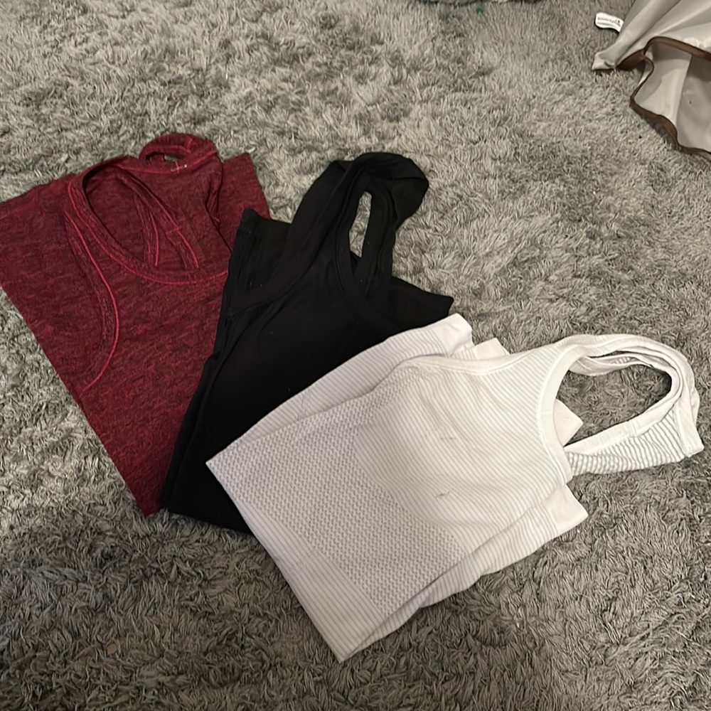 3 LULULEMON TANK TOPS